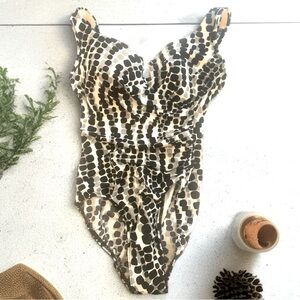 Miraclesuit Black and Cream Swimsuit